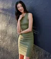 Michael Stars Demi Ribbed Dress In Ultraviolet