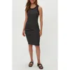 Michael Stars Demi Stripe Sleeveless Dress In Black