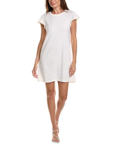Michael Stars Dena Ruffle Sleeve T-shirt Dress In White