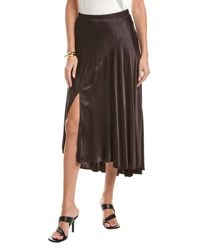 Michael Stars Desi Asymmetrical Midi Skirt In Brown
