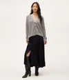 Michael Stars Desi Asymmetrical Satin Skirt In Nocturnal
