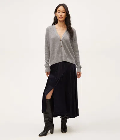 Michael Stars Desi Asymmetrical Satin Skirt In Nocturnal