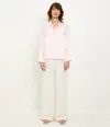 Michael Stars Devin Satin Button Down In Pink