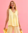 Michael Stars Devon Dot Gauze Tank In Seacrest