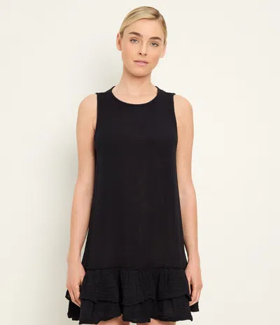 Michael Stars Dhaliah Ruffle Mini Dress In Black