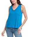 Michael Stars Dina Fabric Mix V-neck Tank In Blue