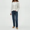 Michael Stars Dodi Striped V-neck Cardigan In White