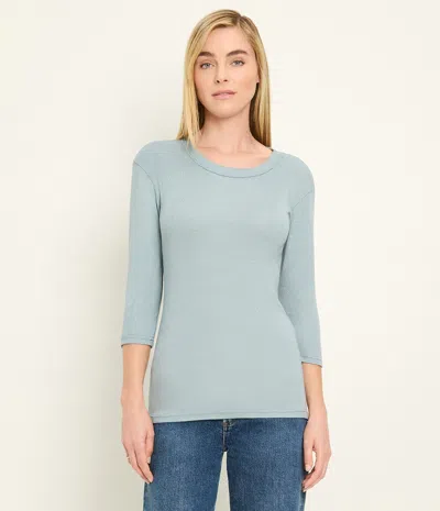 Michael Stars Dora Shine 3/4 Sleeve Tee In Slt