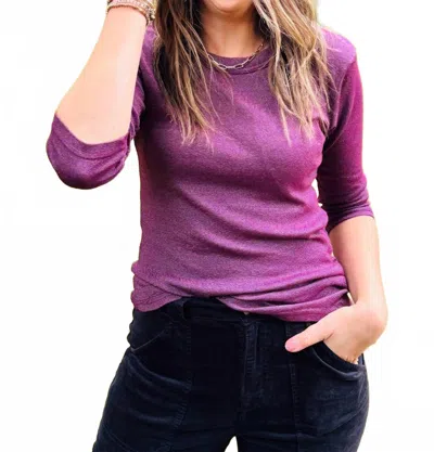 Michael Stars Dora Tee In Beetroot In Purple
