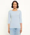 Michael Stars Dot 3/4 Sleeve Tee In Blue
