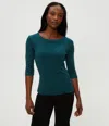 Michael Stars Dot 3/4 Sleeve Tee In Green