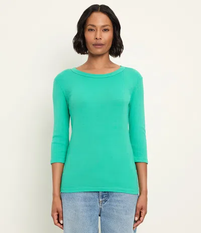 Michael Stars Dot 3/4 Sleeve Tee In Green