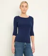 Michael Stars Dot 3/4 Sleeve Tee In Java