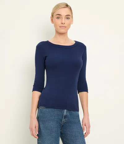 Michael Stars Dot 3/4 Sleeve Tee In Lava