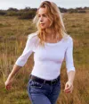 Michael Stars Dot 3/4 Sleeve Tee In Molt
