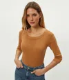 Michael Stars Dot 3/4 Sleeve Tee In Multi