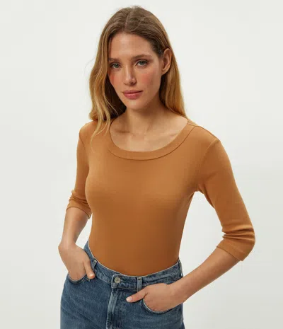 Michael Stars Dot 3/4 Sleeve Tee In Multi