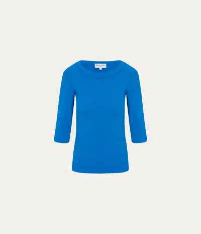 Michael Stars Dot 3/4 Sleeve Tee In Pacific