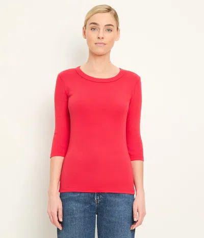 Michael Stars Dot 3/4 Sleeve Tee In White