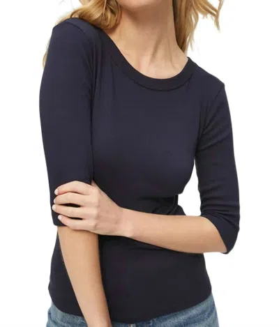 Michael Stars Dot Basic Band Crew Tee In Admiral In Blue