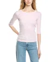 Michael Stars Dot Basic Band Crewneck Top In Pink