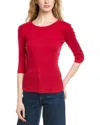Michael Stars Dot Basic Band Crewneck Top In Red