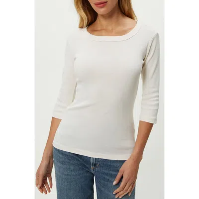 Michael Stars Dot Basic Three-quarter Sleeve Crewneck T-shirt In Gray