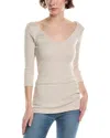 Shop Michael Stars Doubled Front V-neck T-shirt