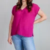 Michael Stars Draya Double Gauze Top In Pink In Pink