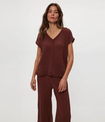 Michael Stars Draya Gauze V-neck Top