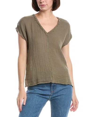 Michael Stars Draya V-neck T-shirt In Green