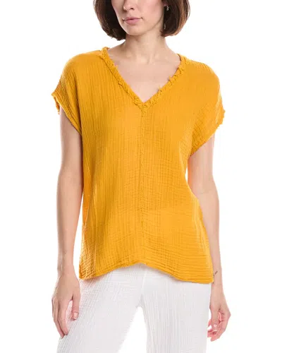 Michael Stars Draya V-neck T-shirt In Yellow