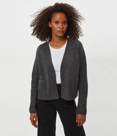 Michael Stars Drea Open Cardigan In Charcoal In Gray