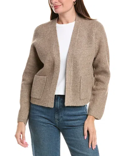 Michael Stars Drea Open Cardigan In Brown