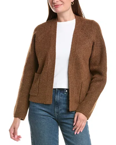 Michael Stars Drea Open Cardigan In Brown