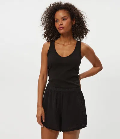 Michael Stars Dream Gauze Flutter Short In Black