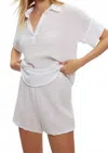 Michael Stars Dream Gauze Flutter Short In White In White