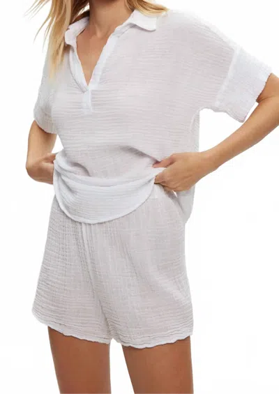Michael Stars Dream Gauze Flutter Short In White