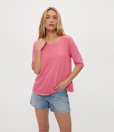 Michael Stars Dua Supima Tee In Pink
