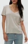 Michael Stars Dylan Classic V-neck Shirt In Cement