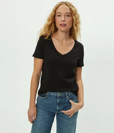 Michael Stars Dylan V-neck Tee In Black