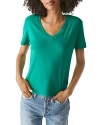 Michael Stars Dylan V Neck Tee In Kelly