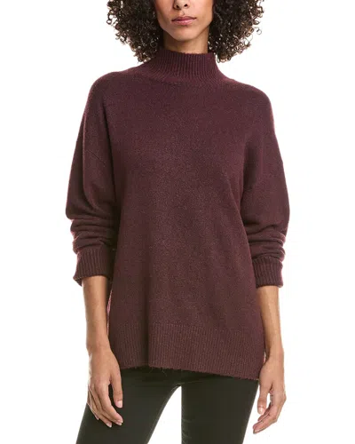 Michael Stars Effy Chunky Turtleneck Sweater In Burgundy