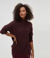 Michael Stars Effy Turtleneck Sweater In Beetroot