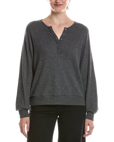 Michael Stars Eira Henley Raglan In Gray