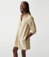 Michael Stars Eleanor Shirt Dress In Butter