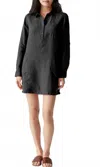 Michael Stars Eleanor Linen Shirt Dress In Black