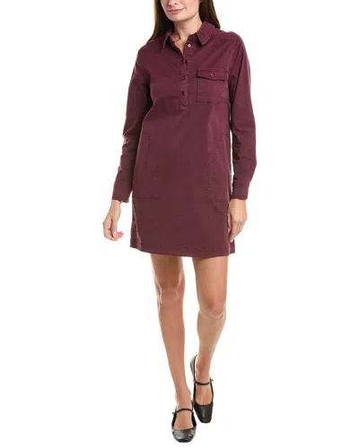 Michael Stars Eleanor Shirtdress In Burgundy