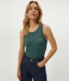 Michael Stars Ella Shine Tank In Green