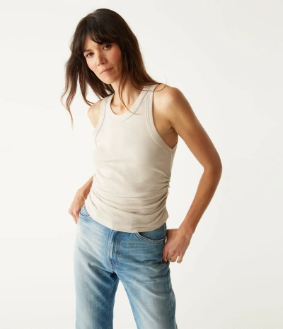 Michael Stars Halley Side Ruched Tank In Cement